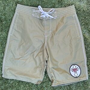Y2K Affliction Inspired Baggy Contrast Stitch Board Shorts Swim Trunks Size M